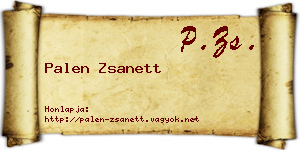 Palen Zsanett névjegykártya