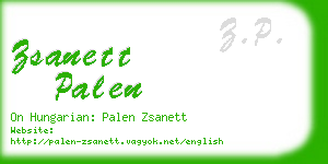 zsanett palen business card